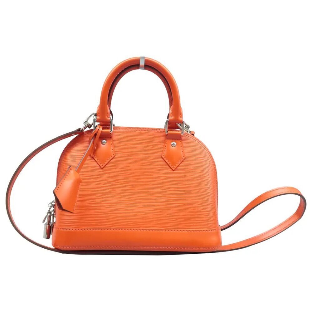 100% Authentic Louis Vuitton Alma BB Orange EPI Leather Satchel 824-06124 - Picture 1 of 12